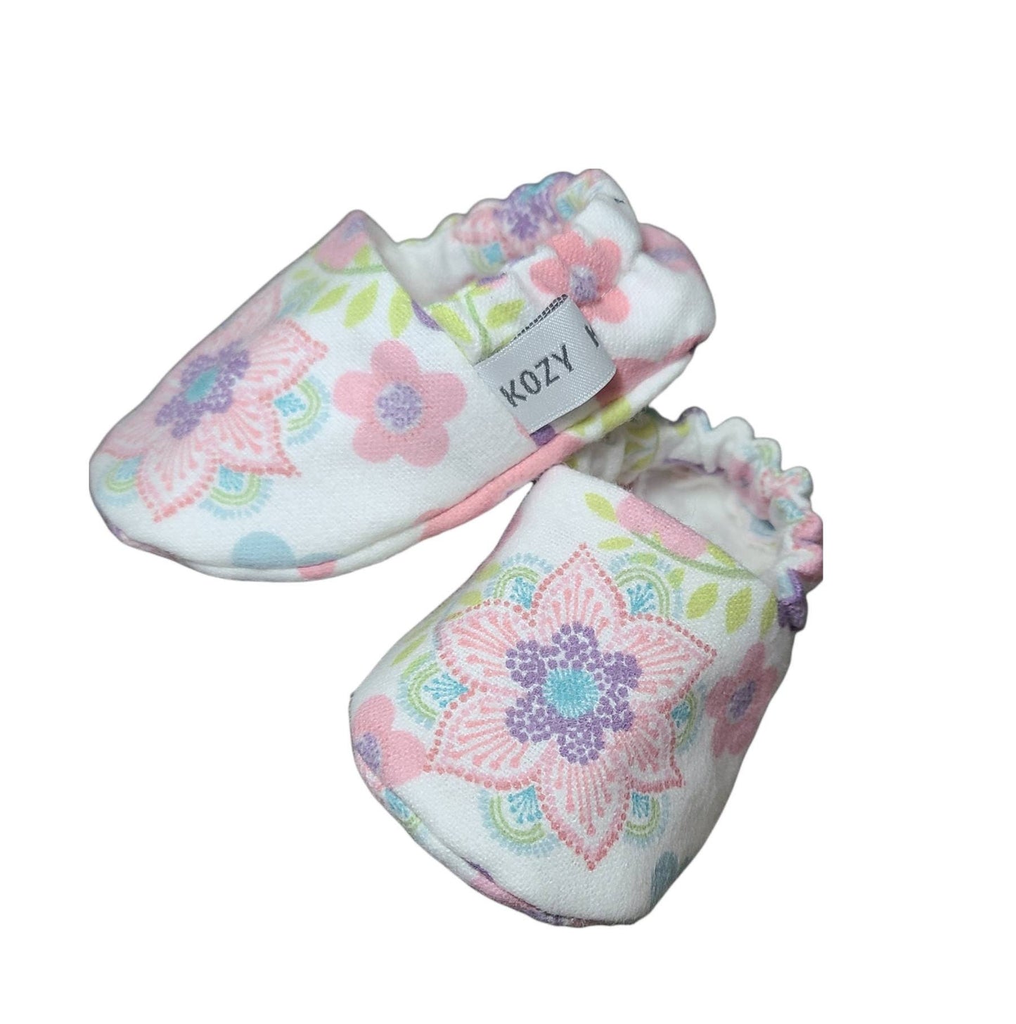 Floral Baby Shoes, Baby Girl Slipper, Floral Crib Shoes, Floral Baby Moccs, Floral Baby Slippers, Flowered Baby Slippers, Baby Girl Shoes